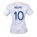 Frankrijk Kylian Mbappe #10 Voetbalkleding Uitshirt Dames WK 2022 Korte Mouwen